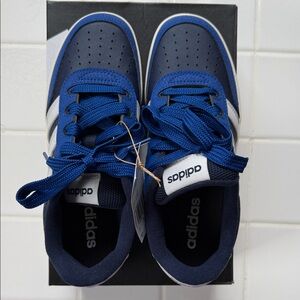 Adidas Dark Blue and White Athletic Shoes